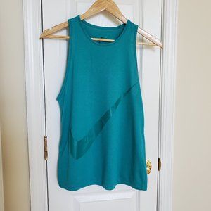 Nike Dri Fit Tank Size Small Teal Athletic Streetwear Gym Muscle Tank